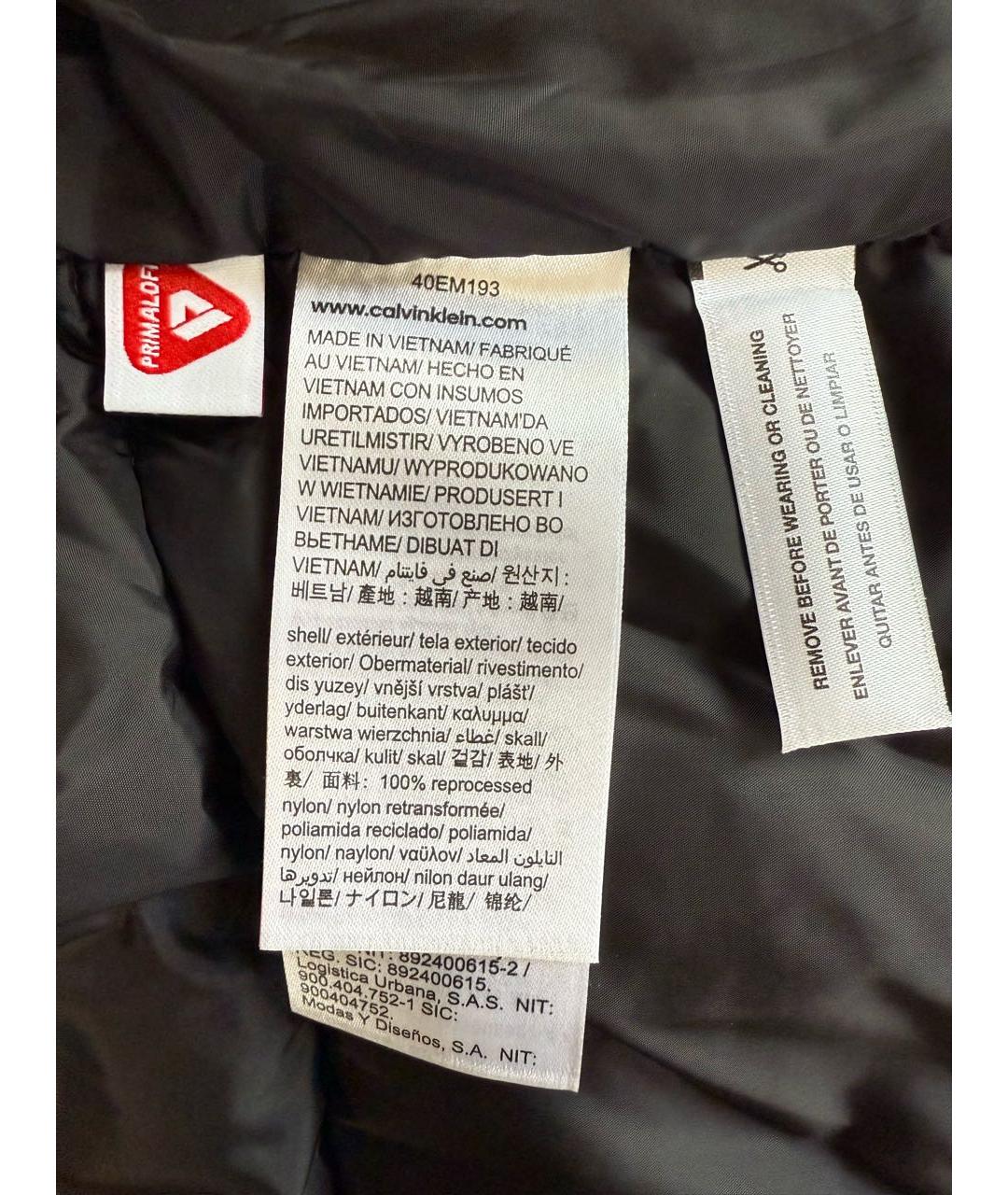 CALVIN KLEIN JEANS Черный полиэстеровый пуховик, фото 8