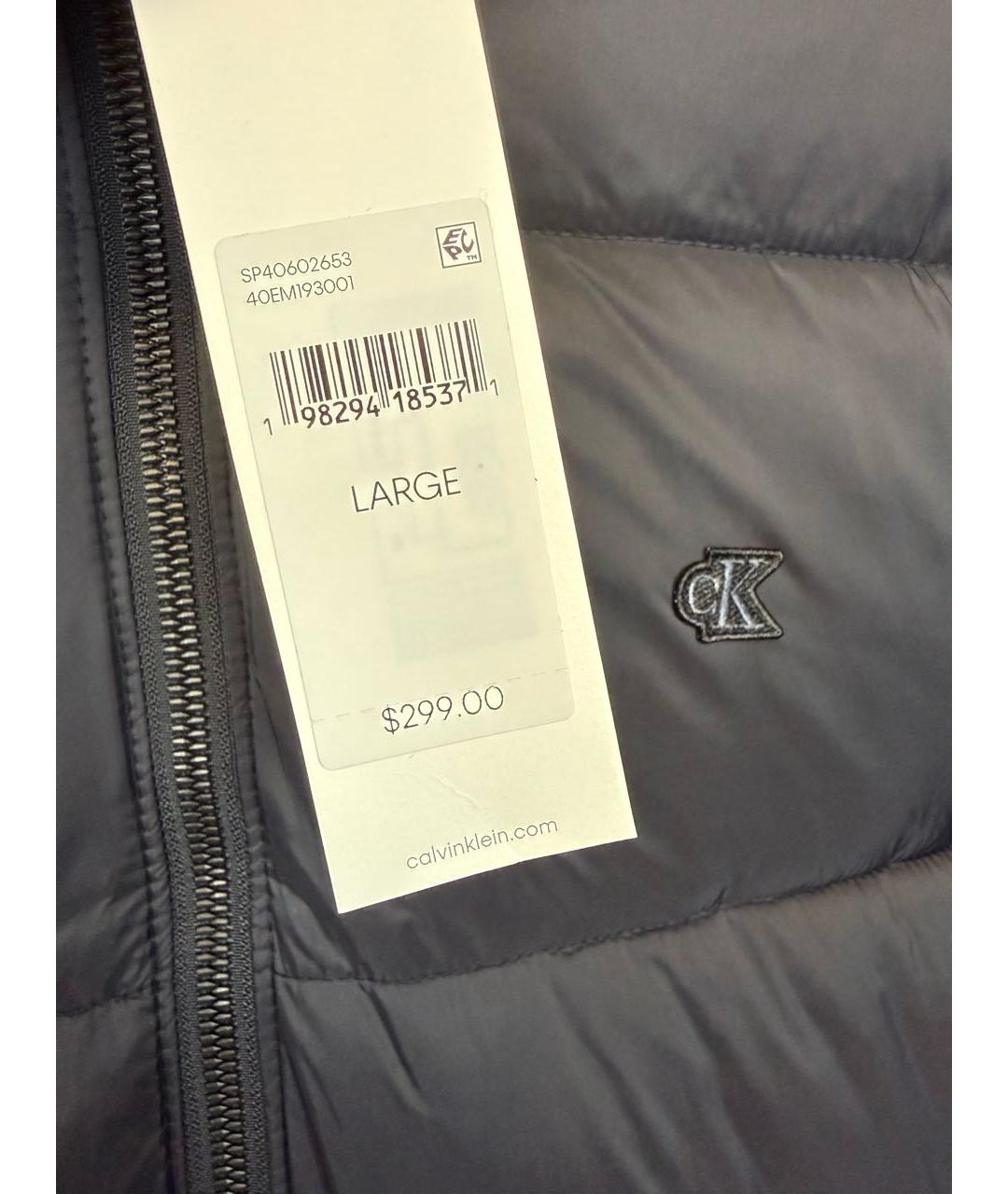CALVIN KLEIN JEANS Черный полиэстеровый пуховик, фото 4