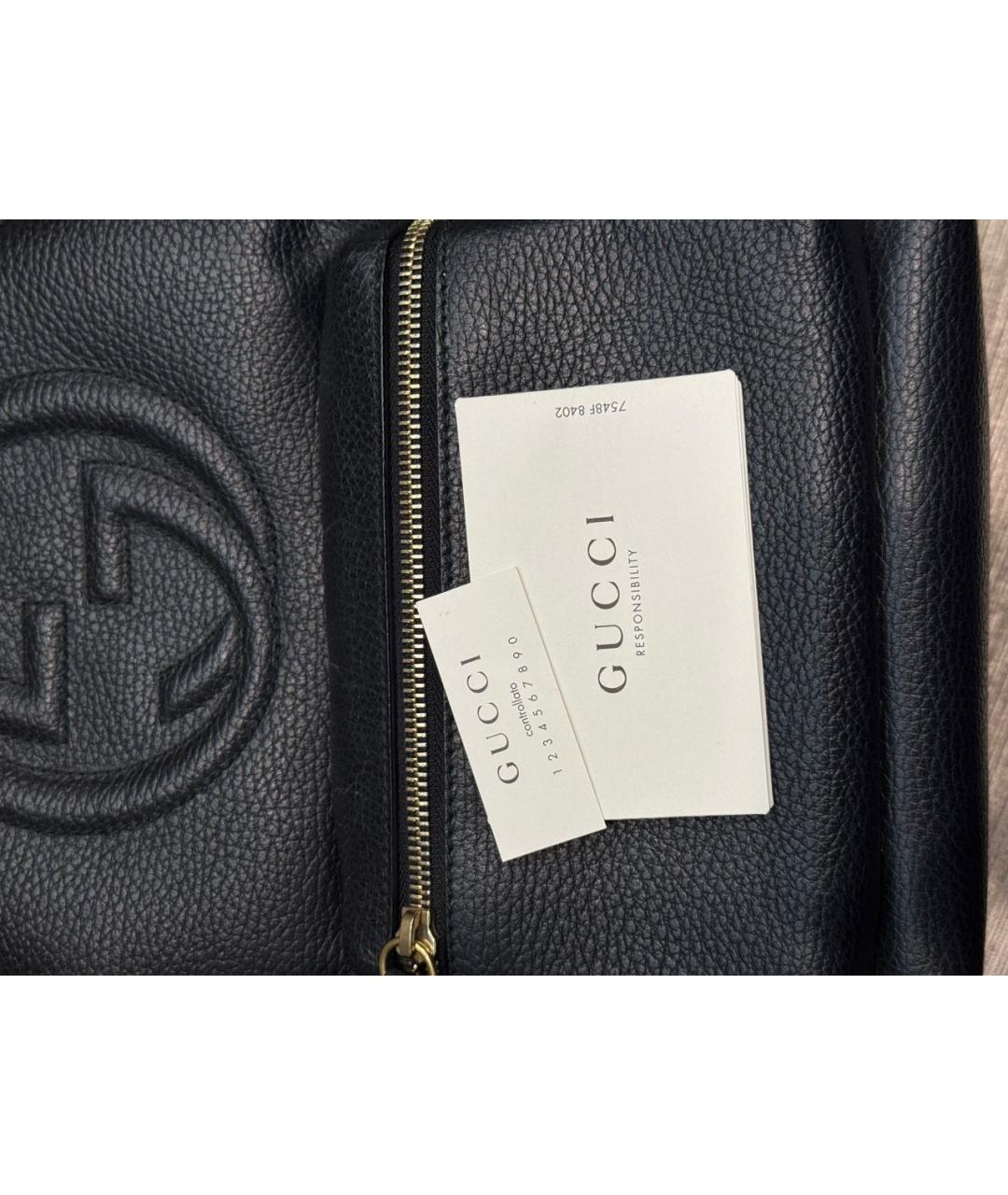 GUCCI Черный кожаный рюкзак, фото 5