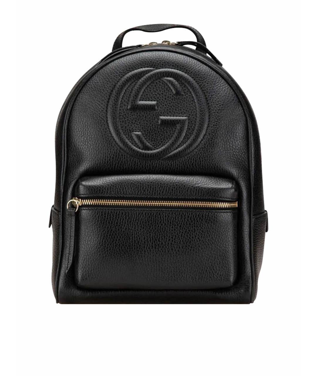GUCCI Черный кожаный рюкзак, фото 1