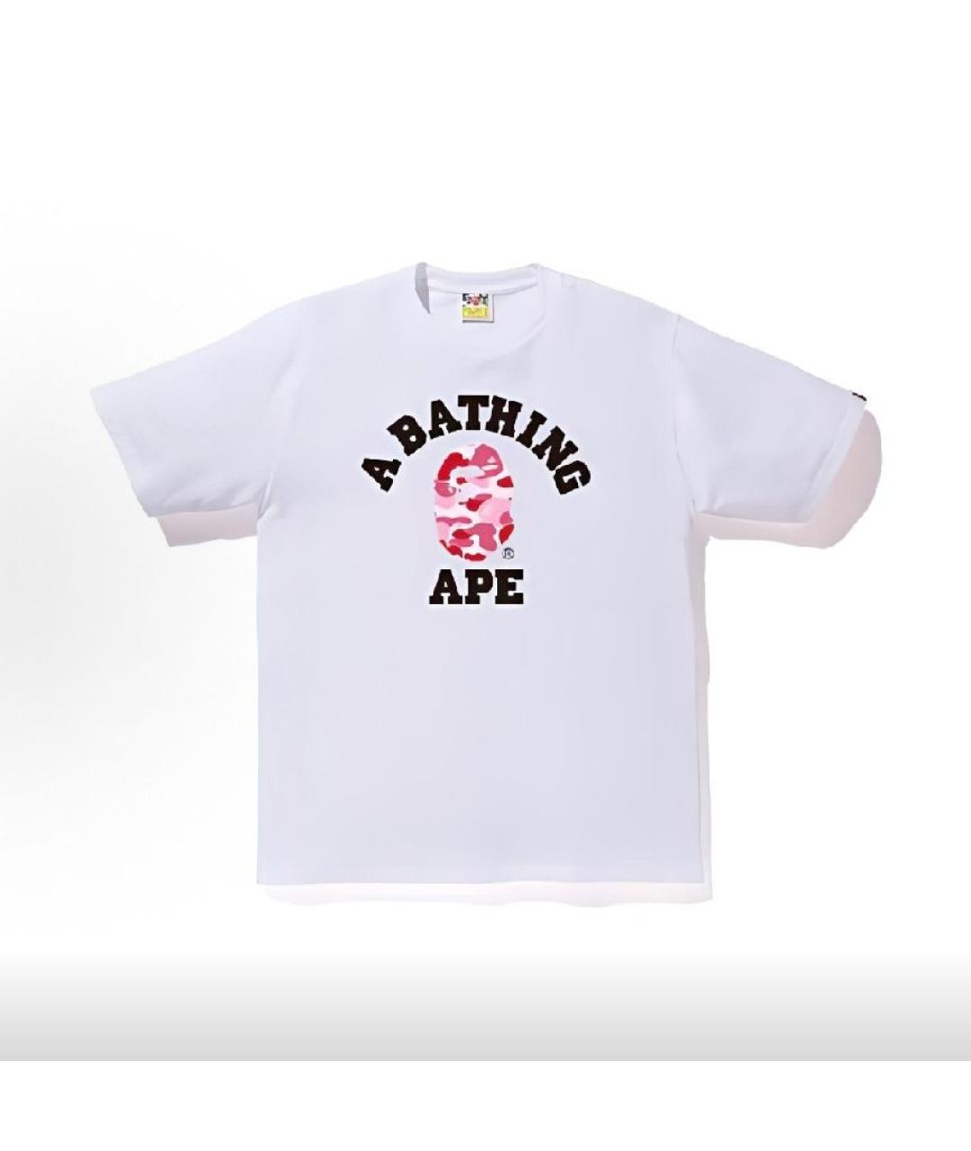 A BATHING APE Белая хлопковая футболка, фото 5
