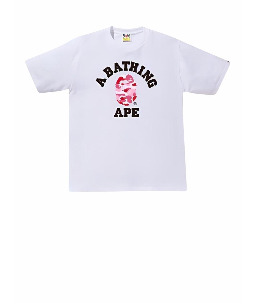 A BATHING APE Белая хлопковая футболка, фото 1
