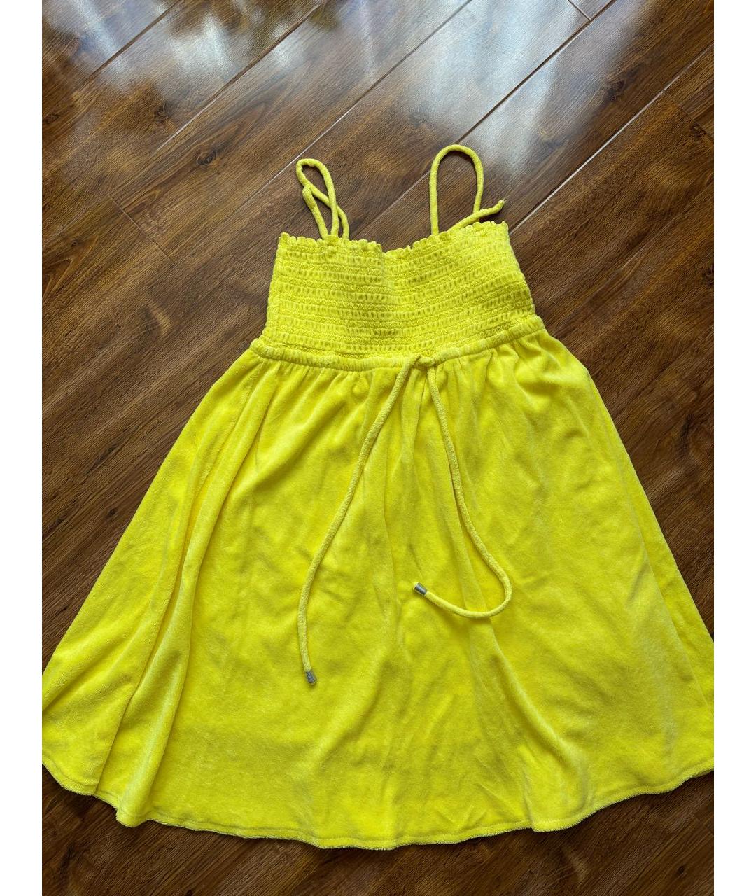 JUICY COUTURE Желтое хлопковое платье, фото 8