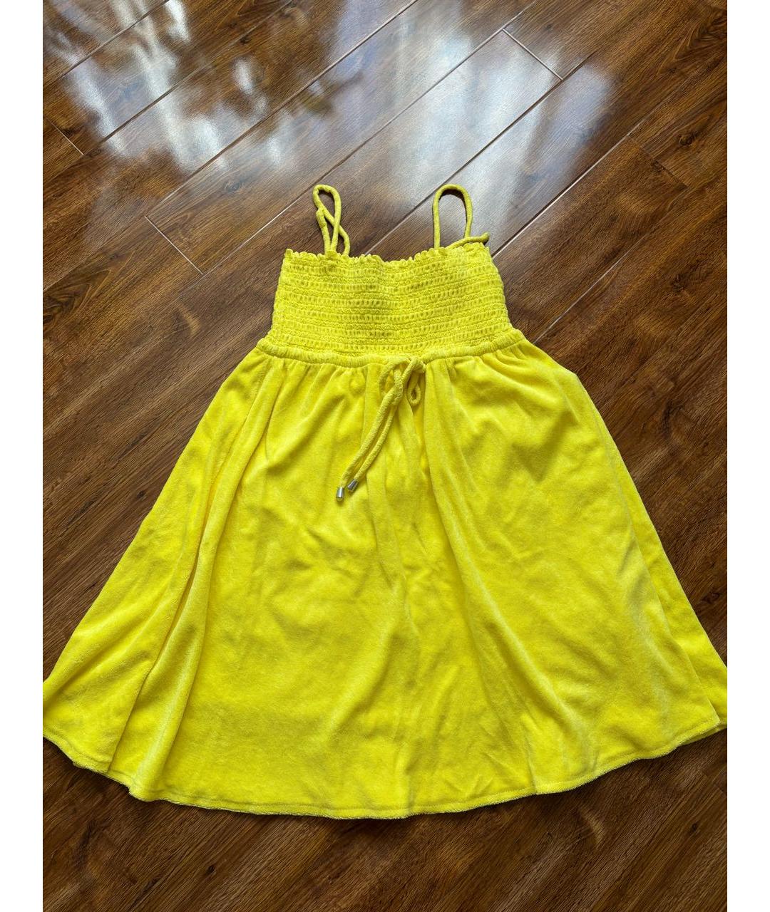 JUICY COUTURE Желтое хлопковое платье, фото 7