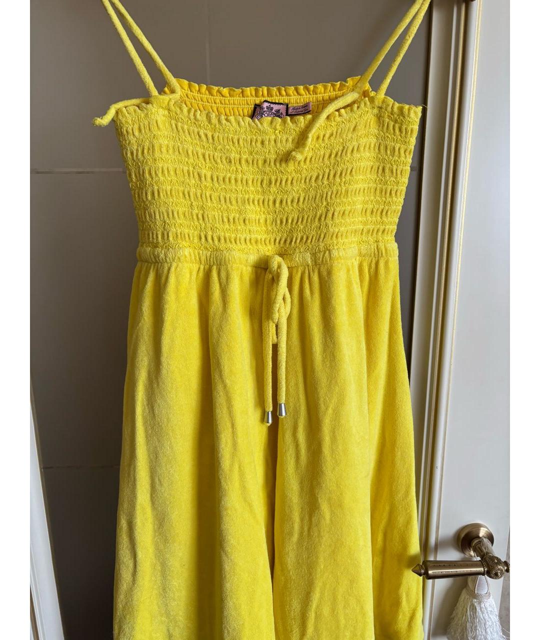 JUICY COUTURE Желтое хлопковое платье, фото 2