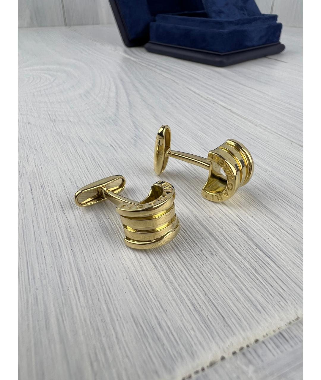 BVLGARI Золотые запонки из желтого золота, фото 6