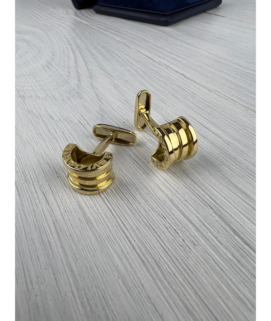 BVLGARI Золотые запонки из желтого золота, фото 3