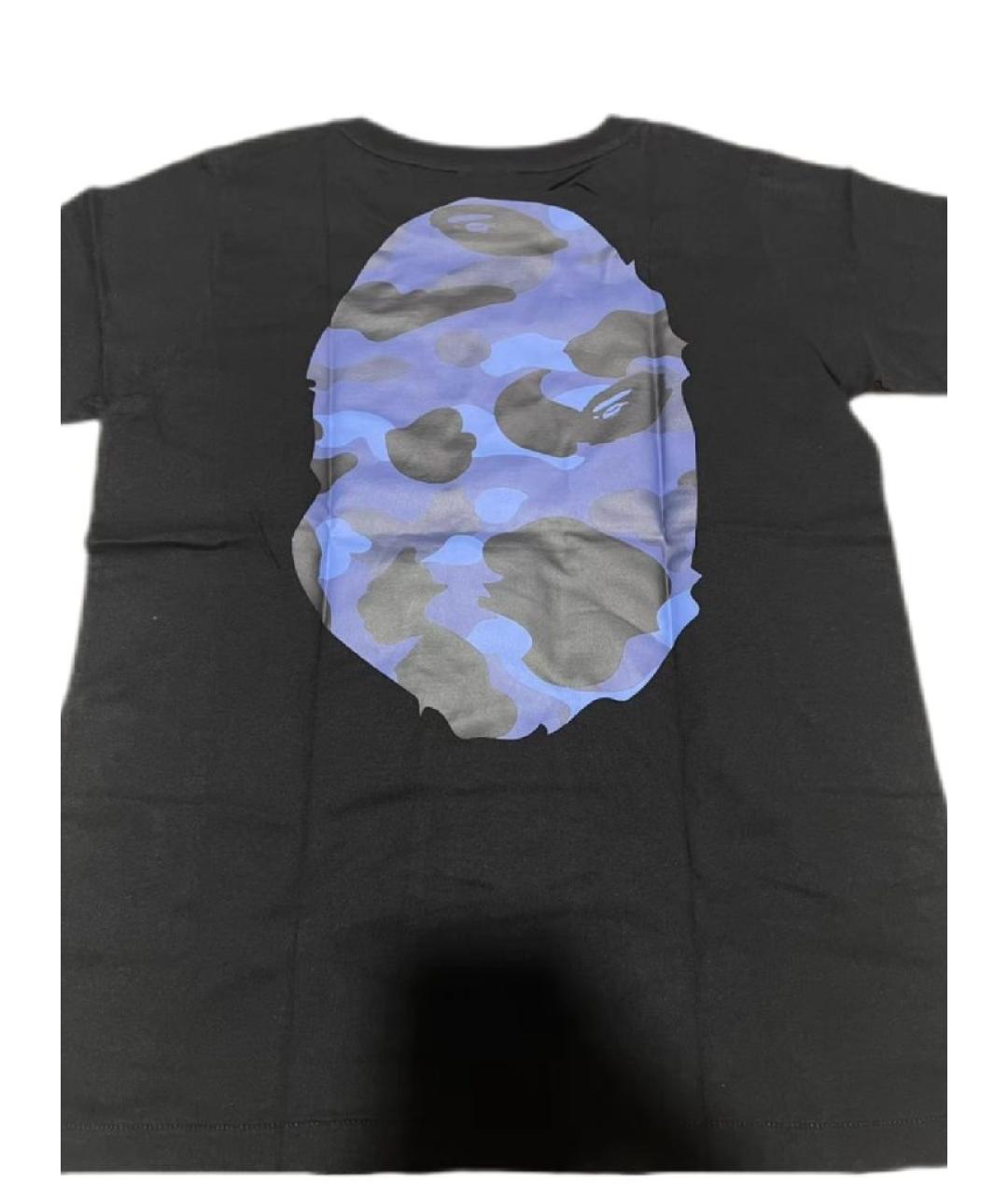 A BATHING APE Черная хлопковая футболка, фото 2