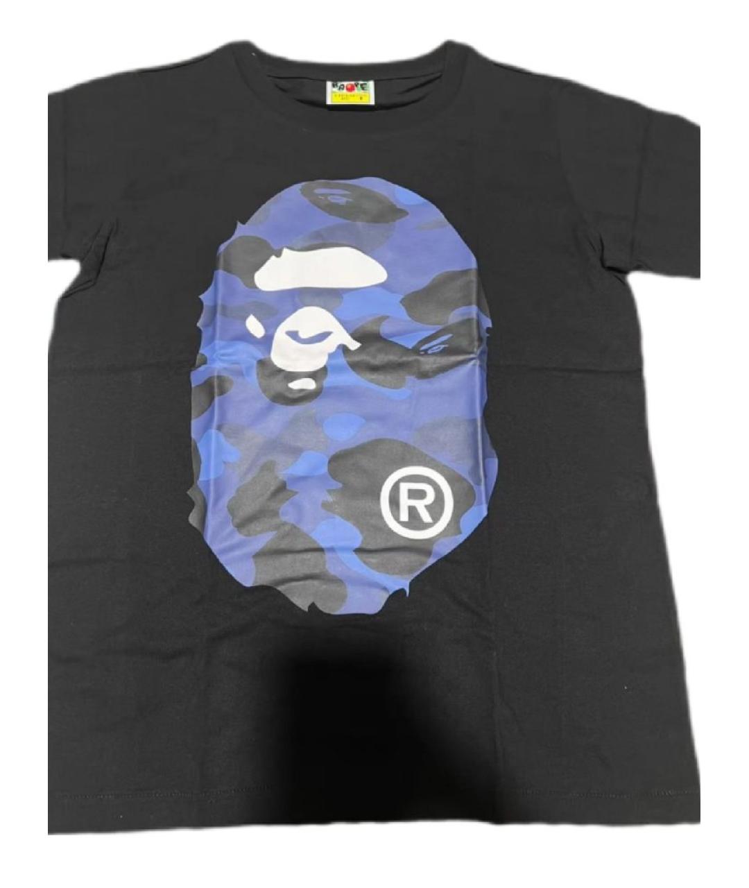 A BATHING APE Черная хлопковая футболка, фото 6