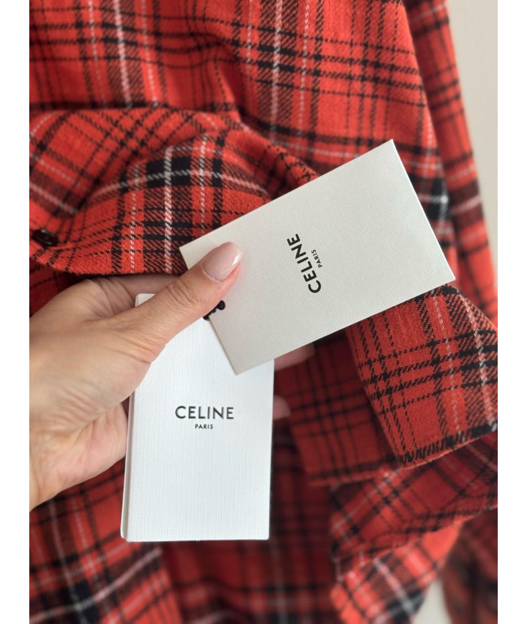 CELINE Оранжевая хлопковая кэжуал рубашка, фото 5