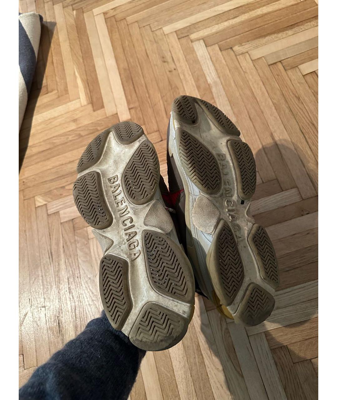 BALENCIAGA Мульти текстильные низкие кроссовки / кеды, фото 5