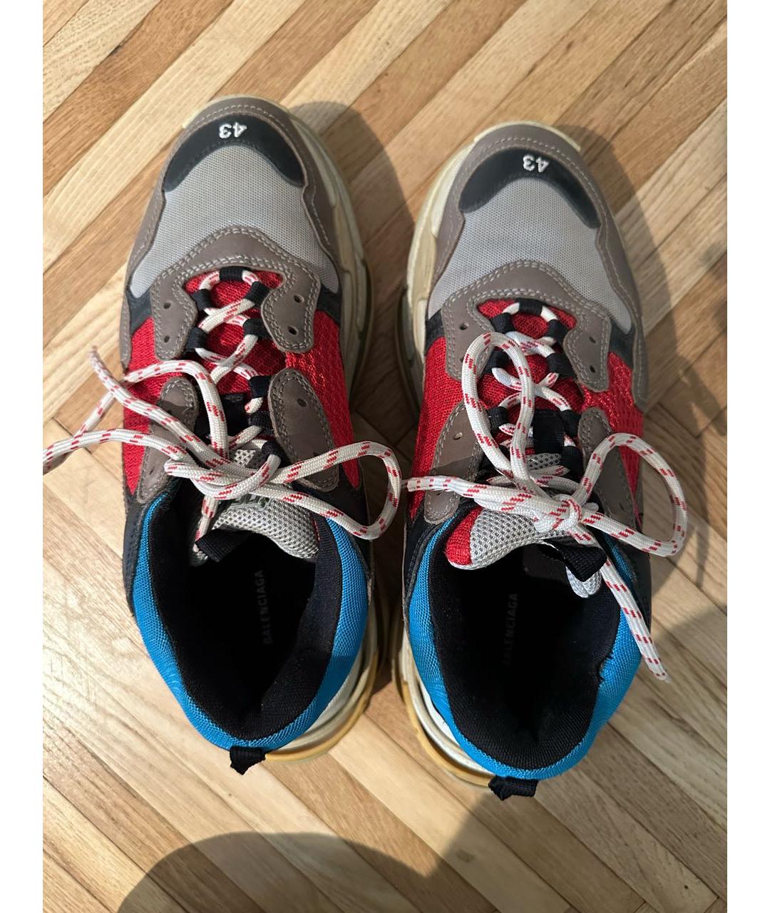 BALENCIAGA Мульти текстильные низкие кроссовки / кеды, фото 3