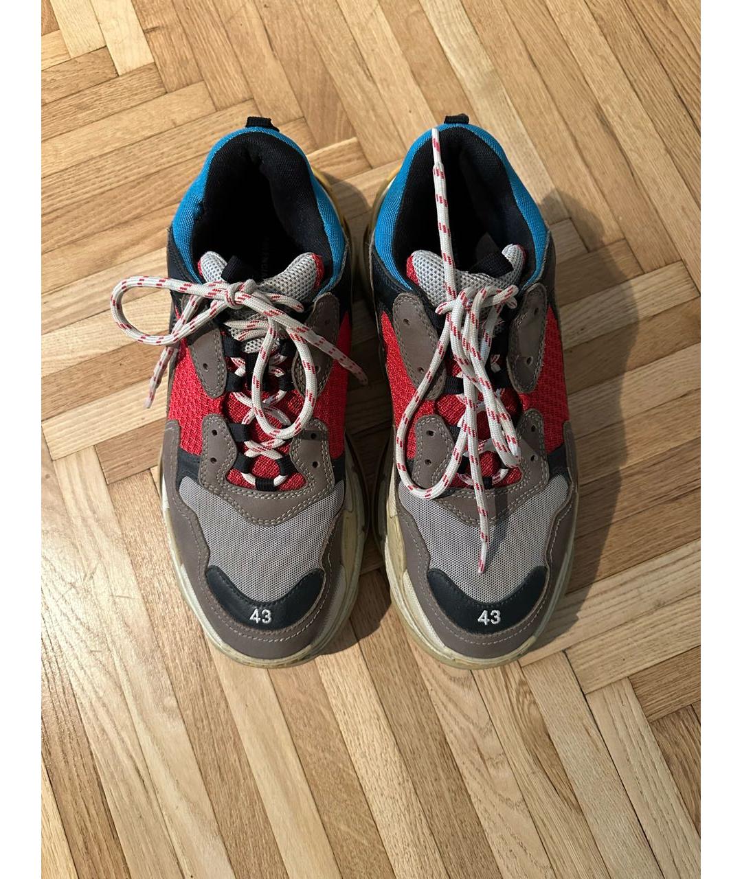 BALENCIAGA Мульти текстильные низкие кроссовки / кеды, фото 2