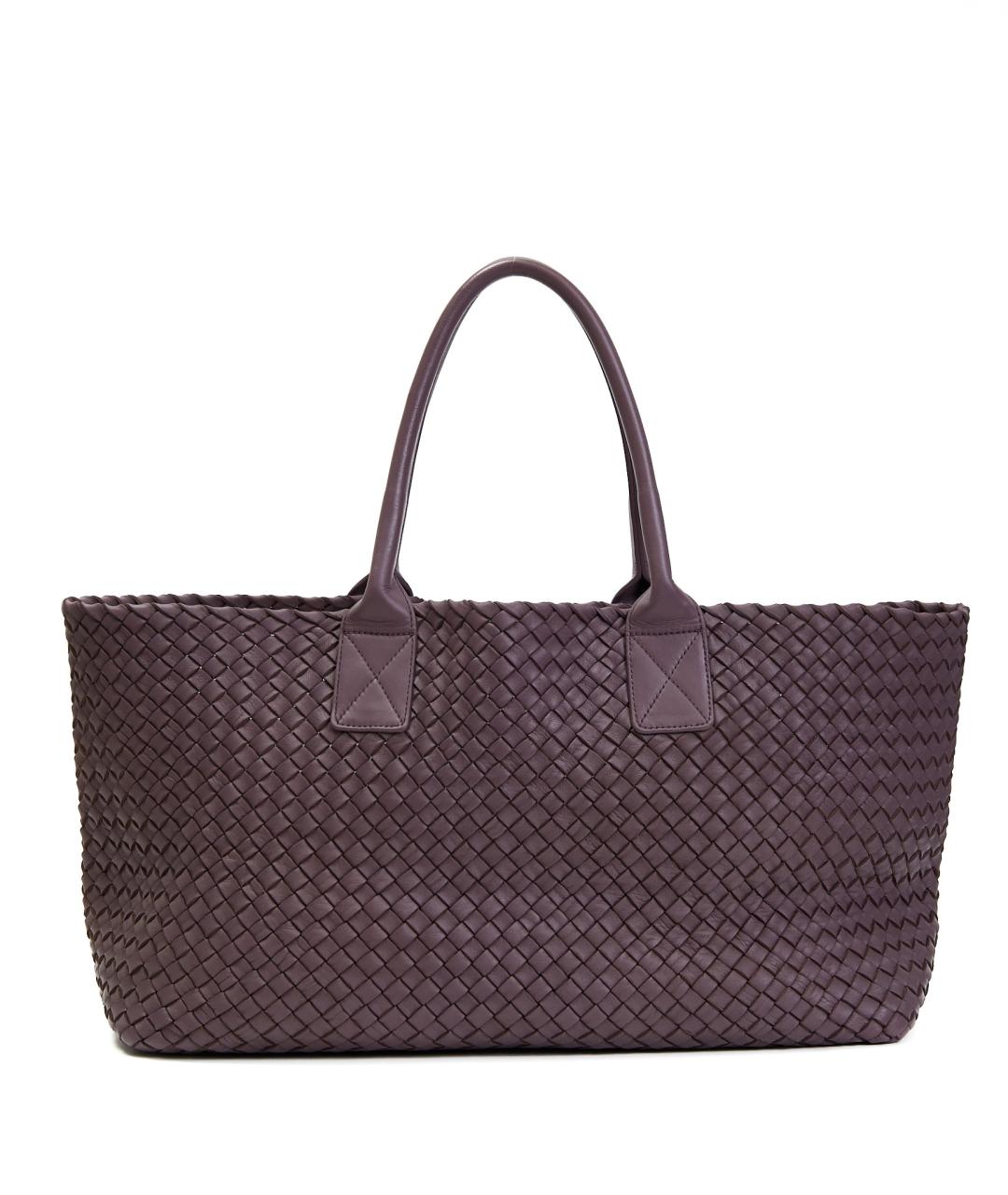 BOTTEGA VENETA Фиолетовая кожаная сумка тоут, фото 1