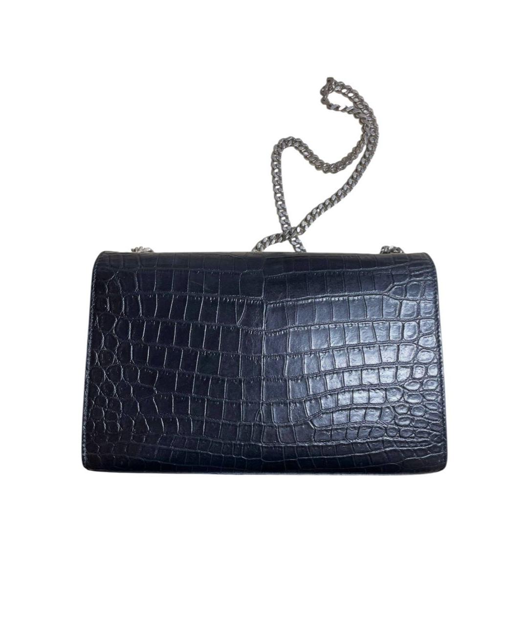 SAINT LAURENT Черная кожаная сумка через плечо, фото 3