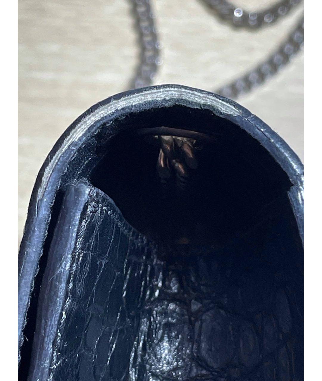 SAINT LAURENT Черная кожаная сумка через плечо, фото 7