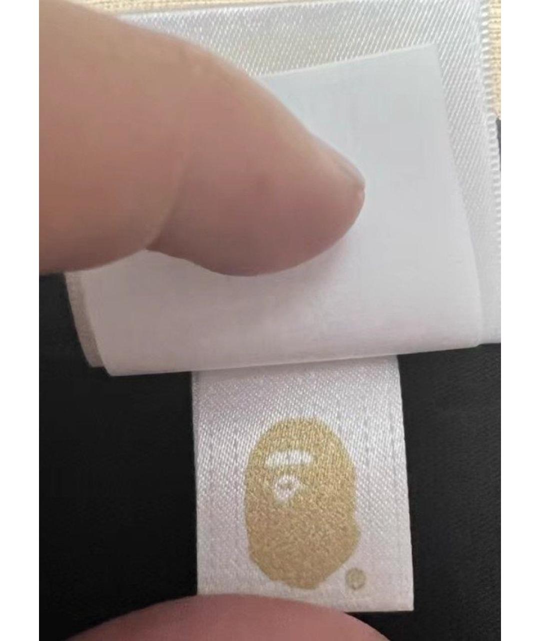 A BATHING APE Черная хлопковая футболка, фото 4