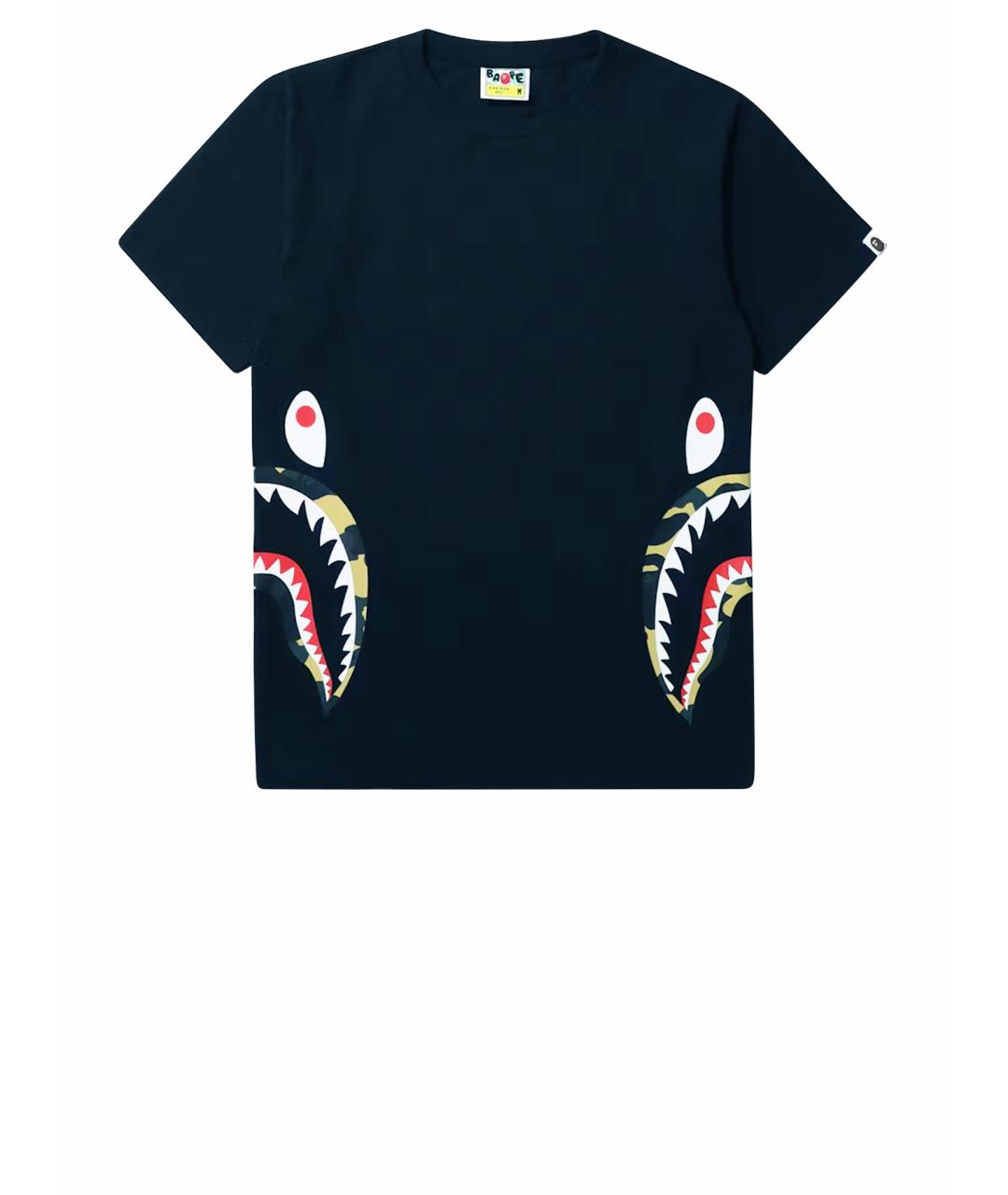 A BATHING APE Черная хлопковая футболка, фото 1