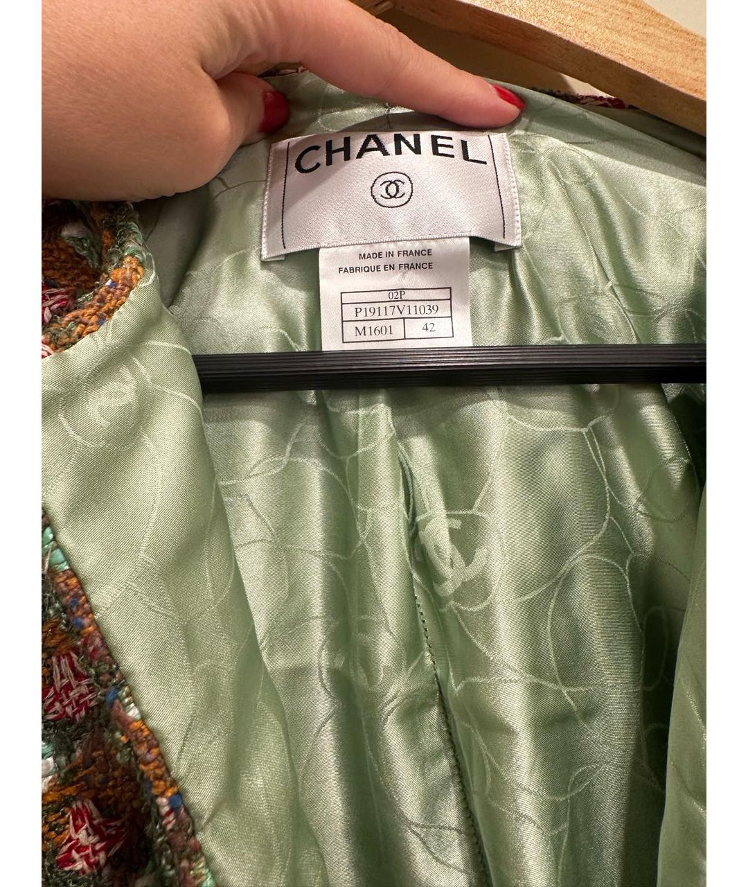 CHANEL Мульти твидовый жакет/пиджак, фото 3