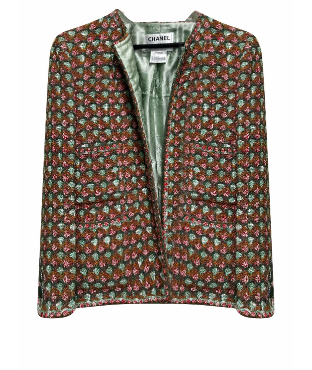 CHANEL Мульти твидовый жакет/пиджак, фото 1