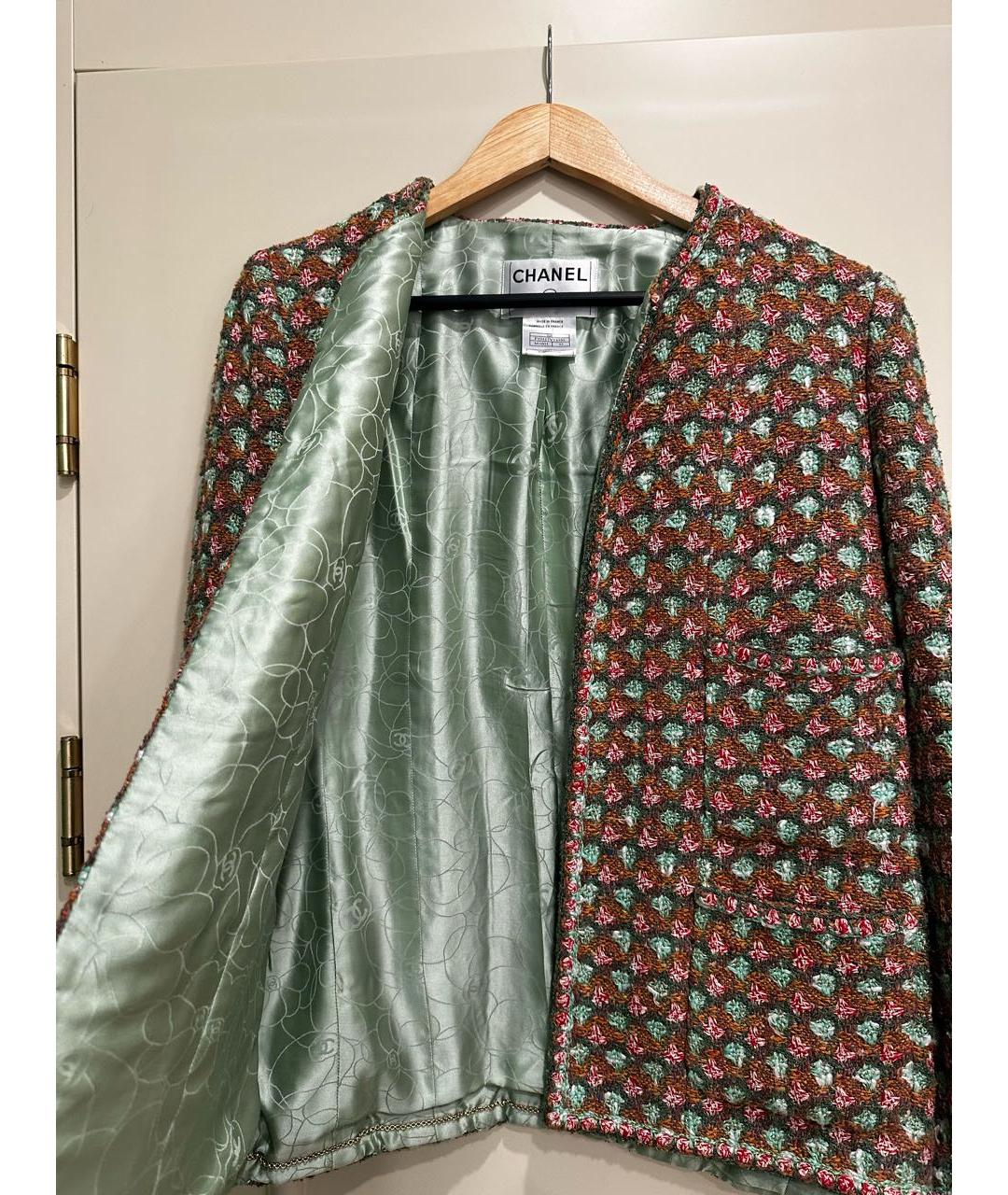 CHANEL Мульти твидовый жакет/пиджак, фото 5