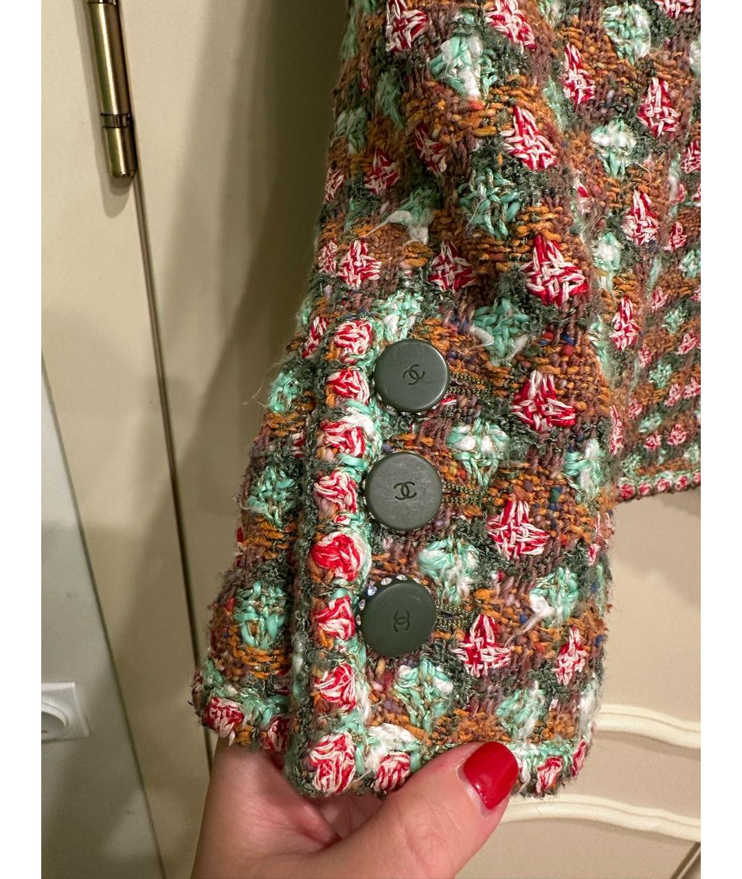 CHANEL Мульти твидовый жакет/пиджак, фото 4