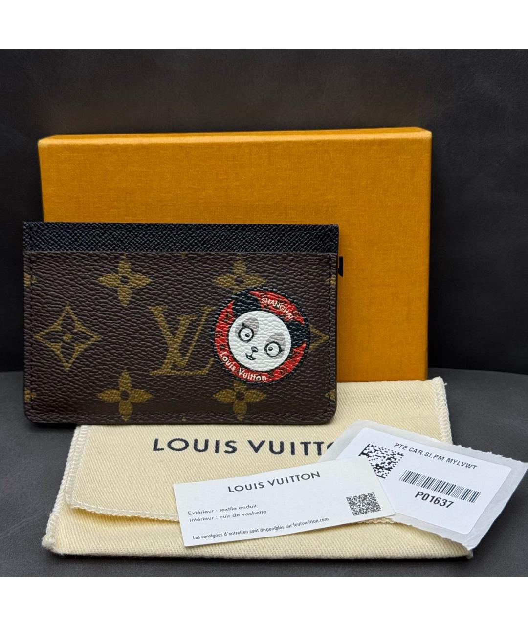 LOUIS VUITTON Коричневый кардхолдер, фото 4