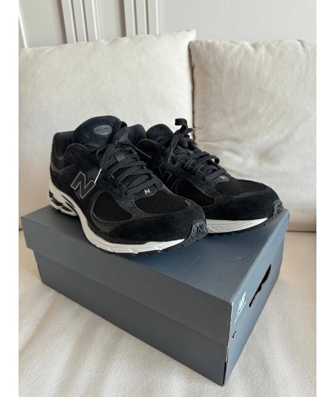 NEW BALANCE Черные замшевые низкие кроссовки / кеды, фото 2