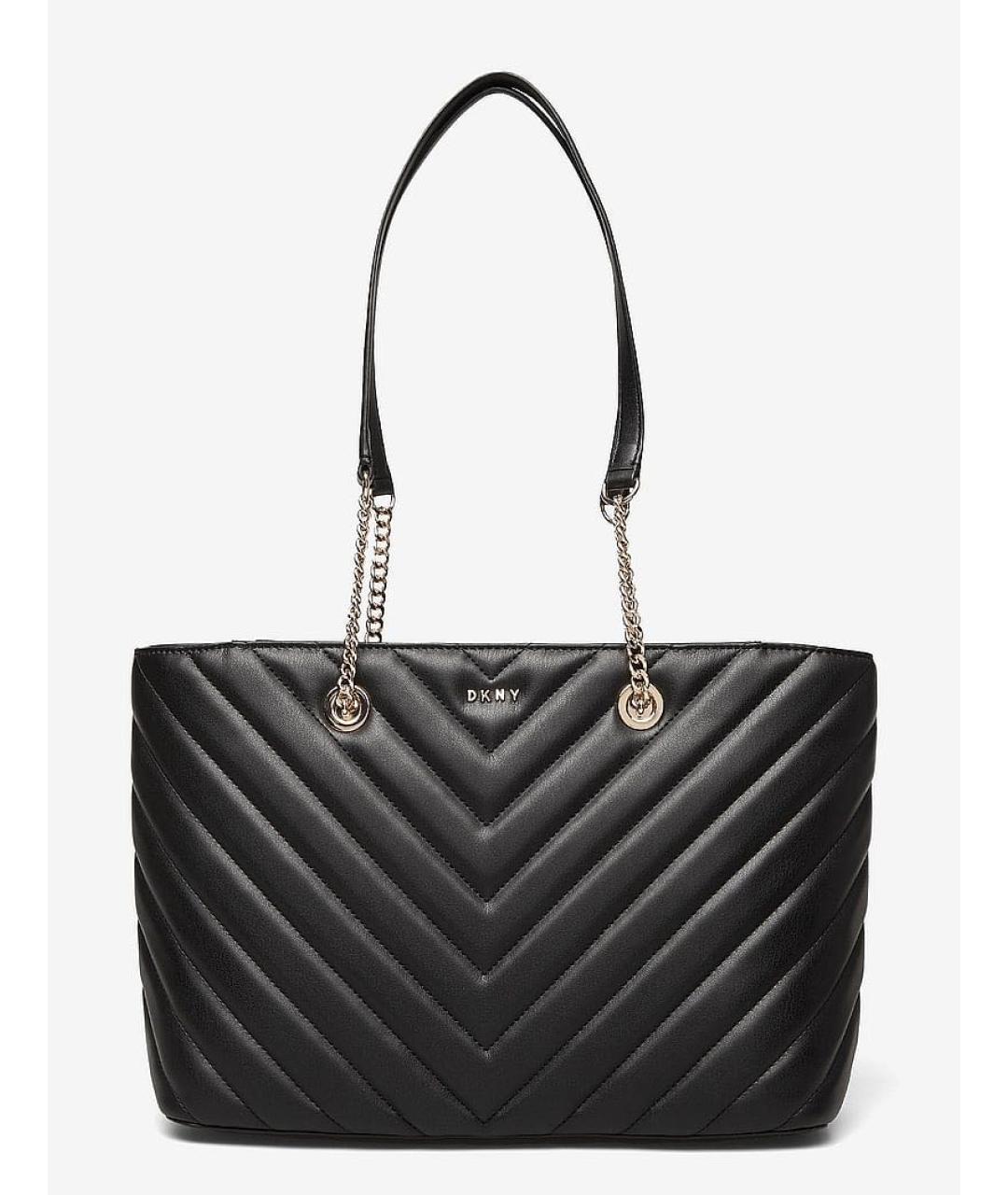 DKNY Черная сумка тоут из искусственной кожи, фото 3