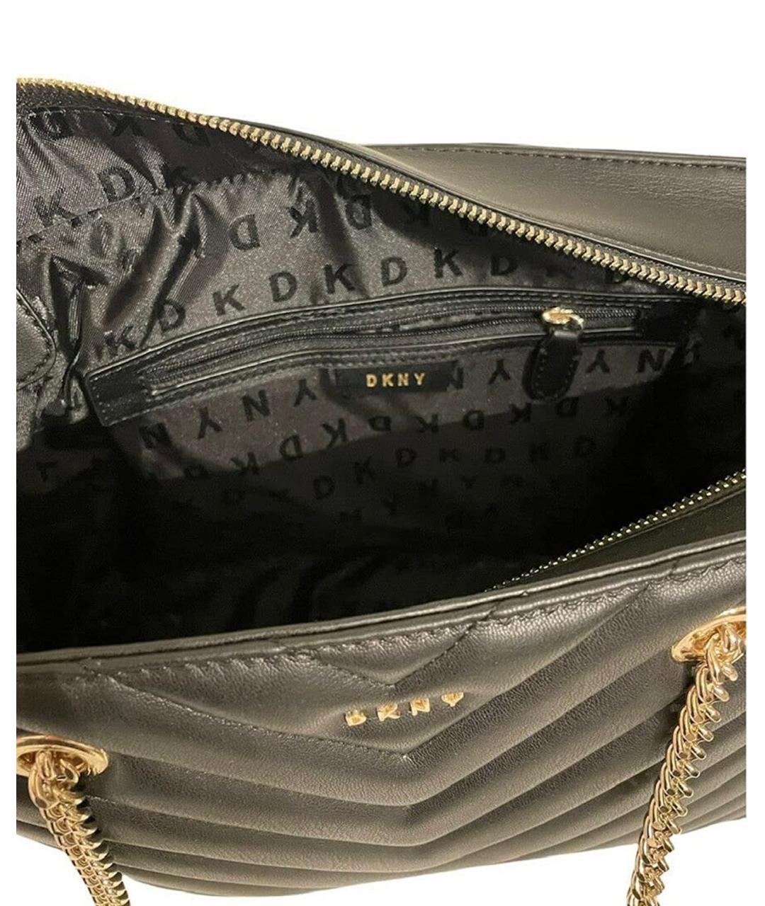 DKNY Черная сумка тоут из искусственной кожи, фото 3