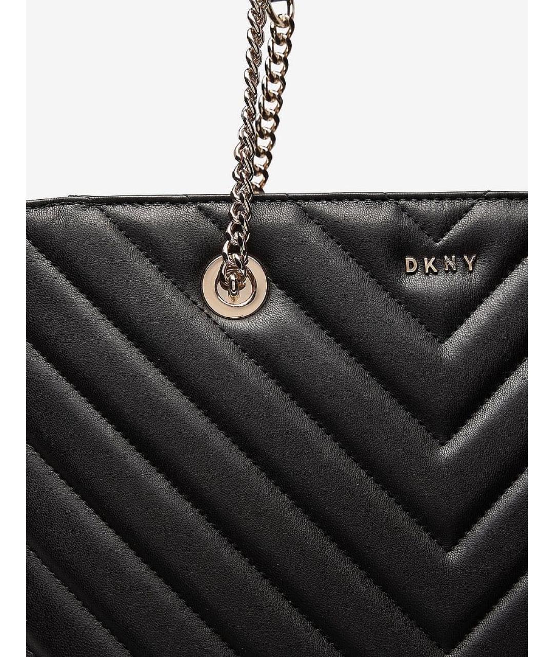 DKNY Черная сумка тоут из искусственной кожи, фото 5