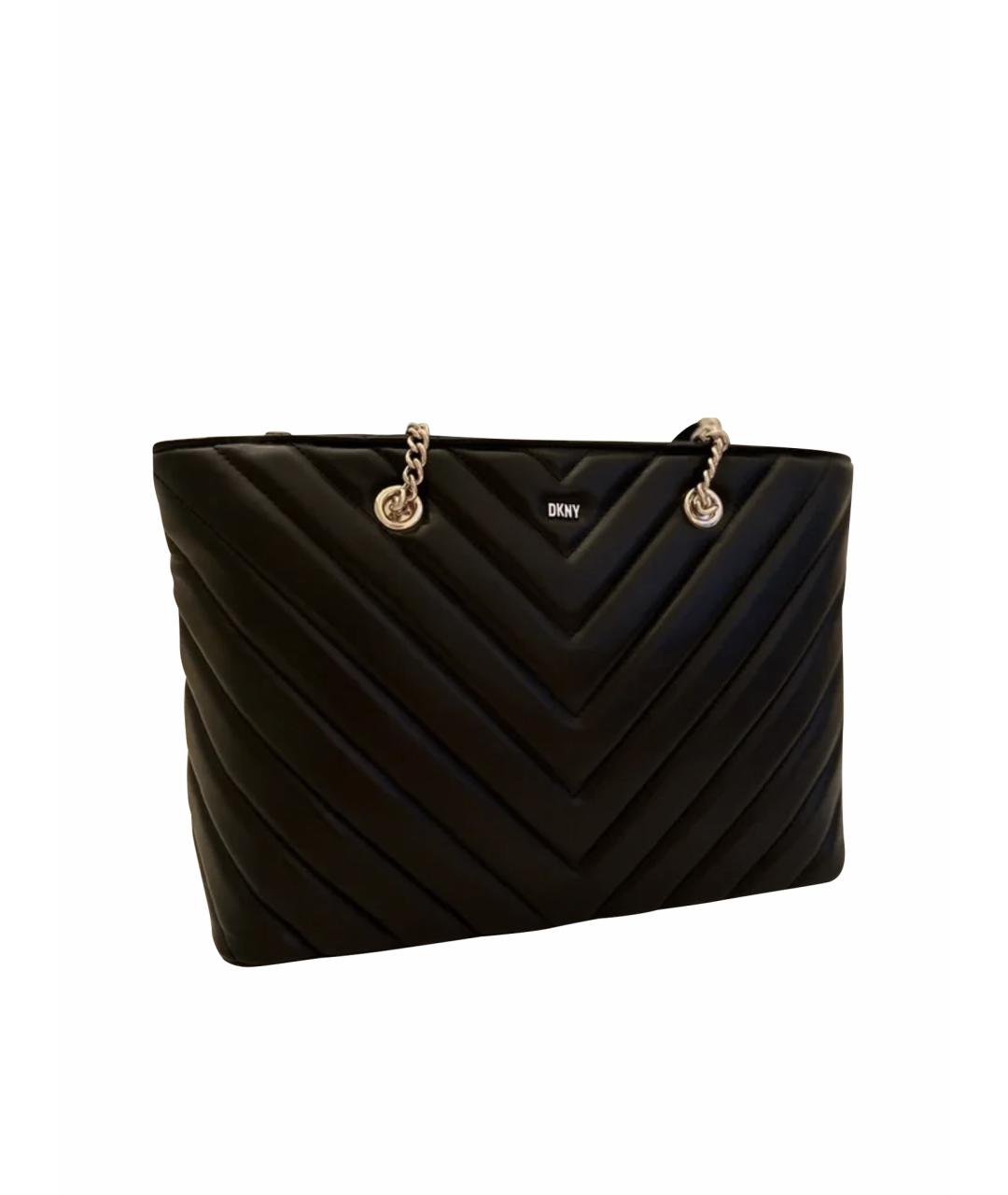 DKNY Черная сумка тоут из искусственной кожи, фото 1