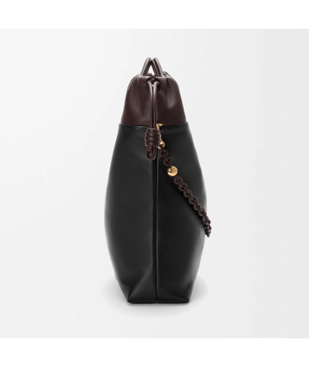 LOEWE Черная кожаная сумка с короткими ручками, фото 5