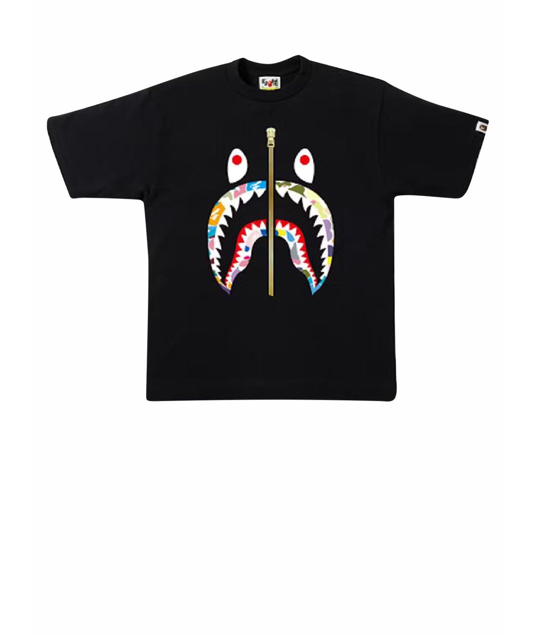 A BATHING APE Черная хлопковая футболка, фото 1
