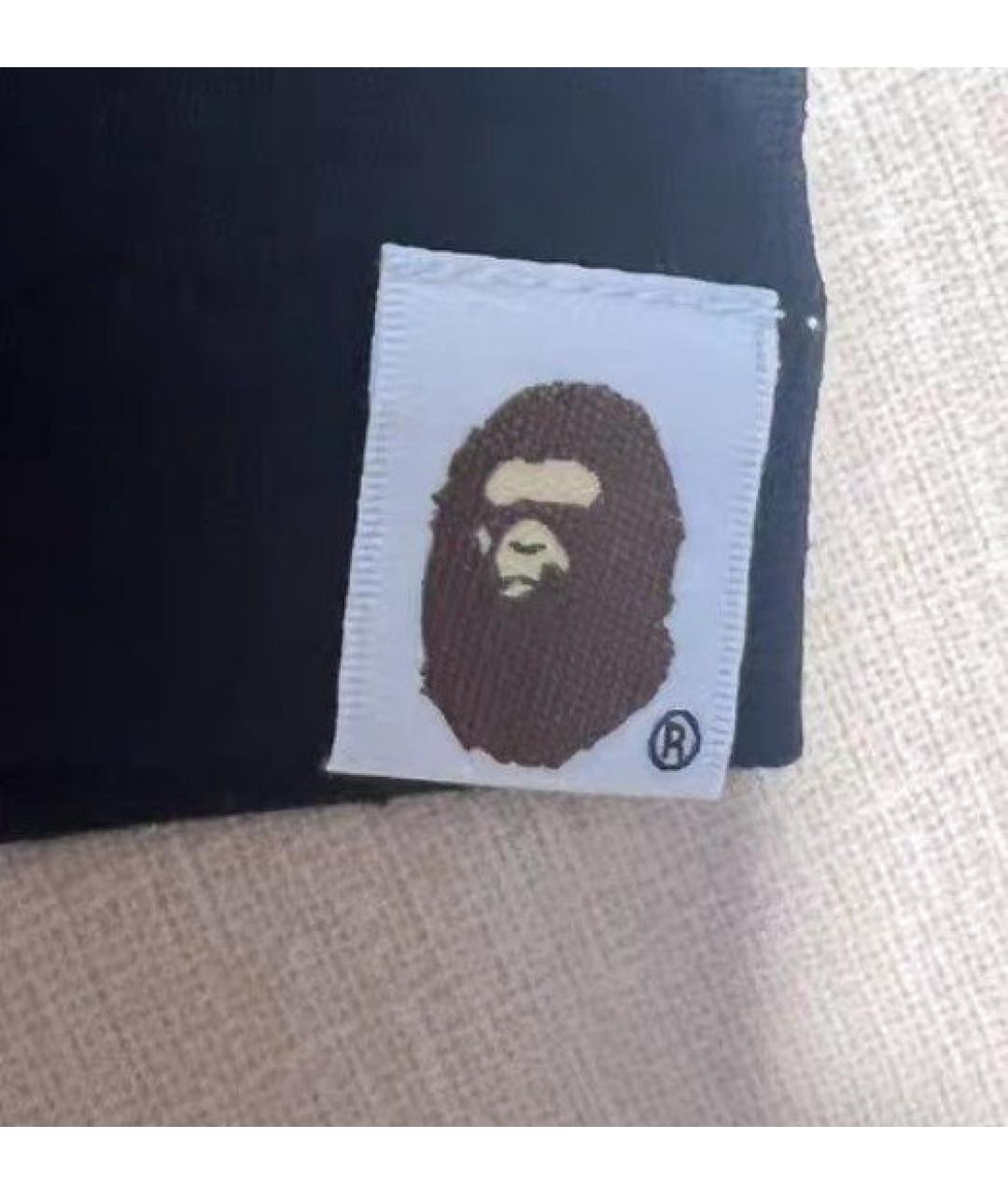 A BATHING APE Черная хлопковая футболка, фото 5