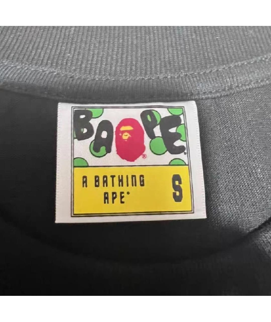 A BATHING APE Черная хлопковая футболка, фото 2