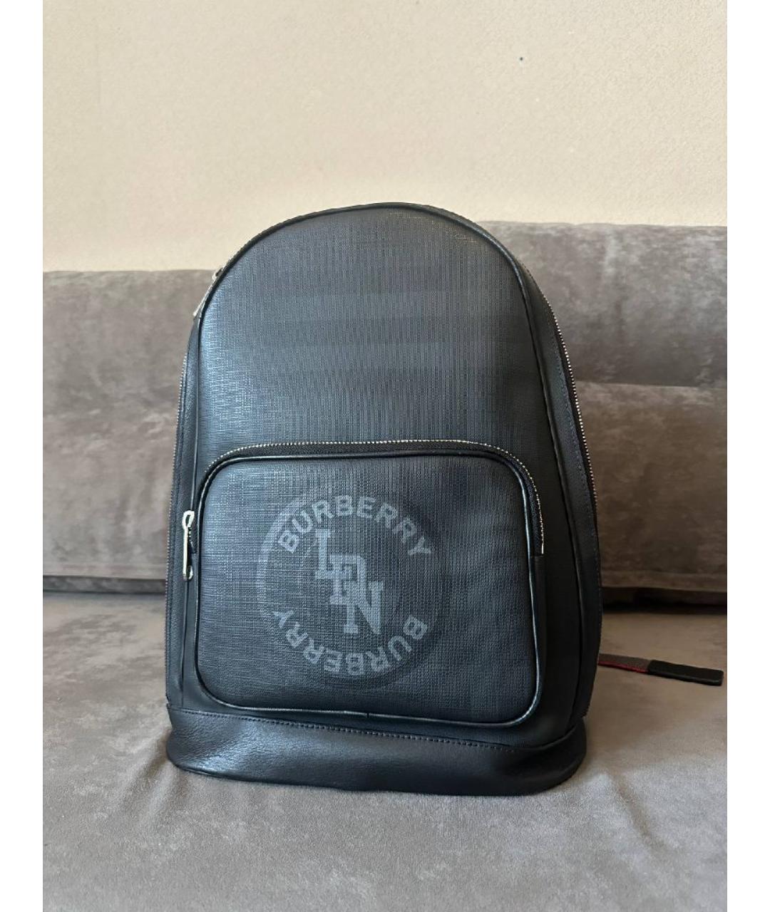 BURBERRY Черный кожаный рюкзак, фото 8