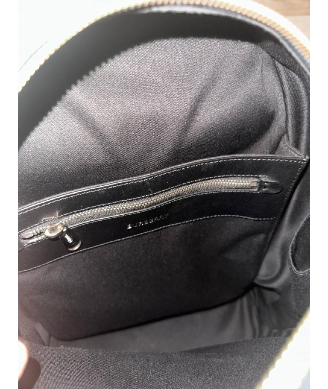 BURBERRY Черный кожаный рюкзак, фото 4