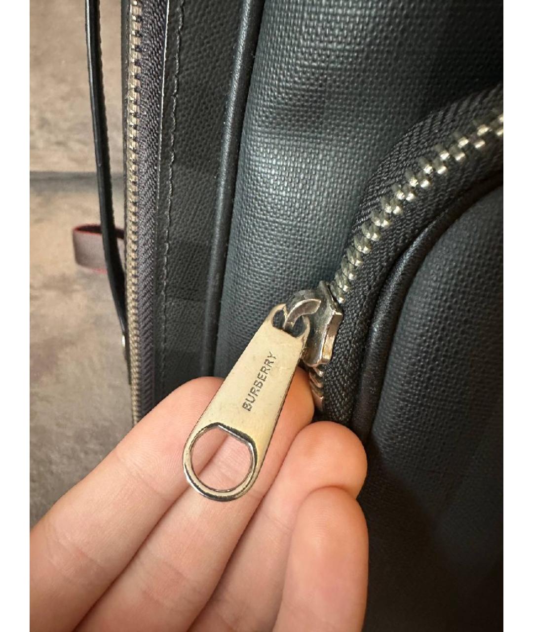 BURBERRY Черный кожаный рюкзак, фото 7