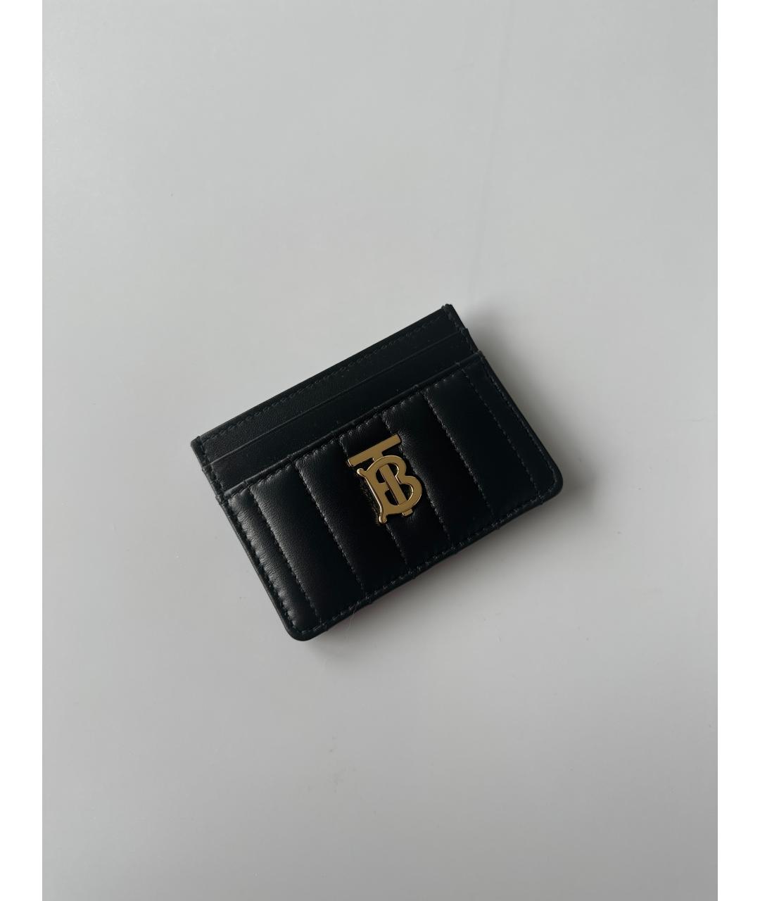 BURBERRY Черный кожаный кардхолдер, фото 5