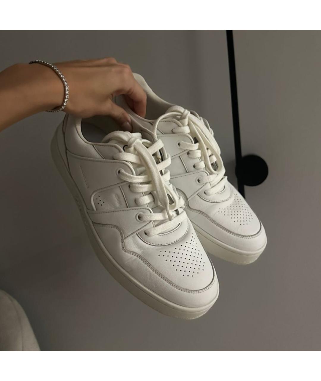 CELINE Белые кожаные кеды, фото 2