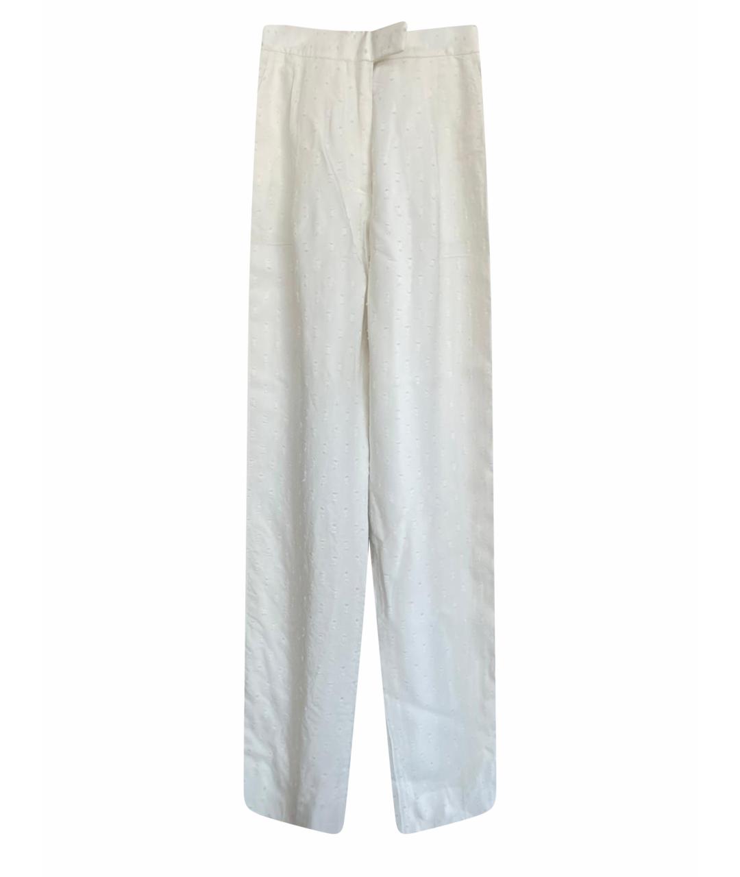 MCQ ALEXANDER MCQUEEN Белые вискозные прямые брюки, фото 1