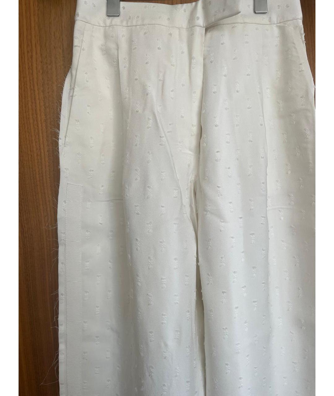 MCQ ALEXANDER MCQUEEN Белые вискозные прямые брюки, фото 3