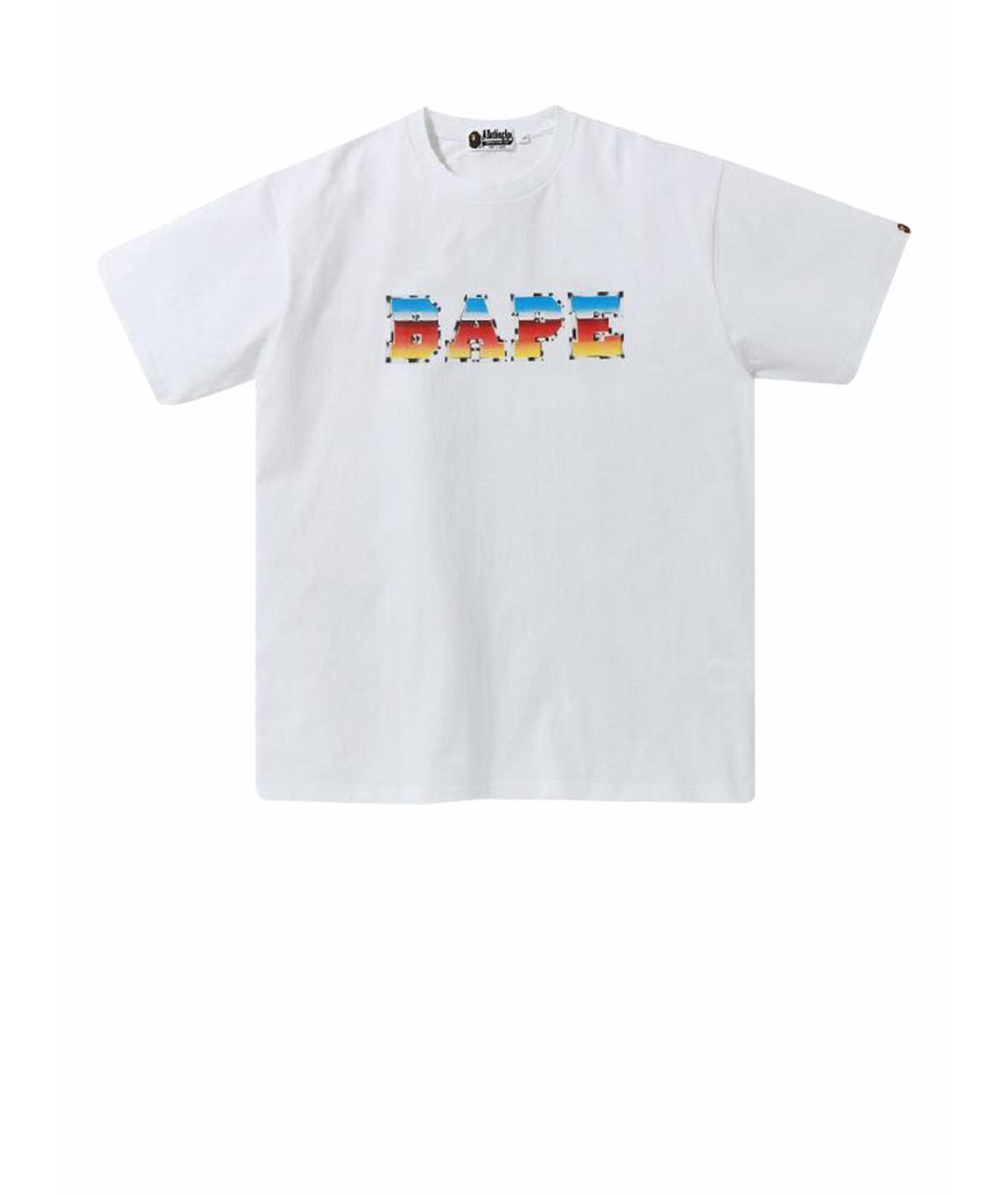 A BATHING APE Белая хлопковая футболка, фото 1