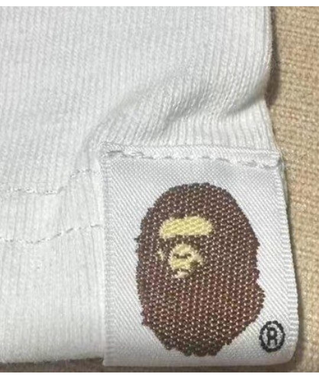 A BATHING APE Белая хлопковая футболка, фото 3