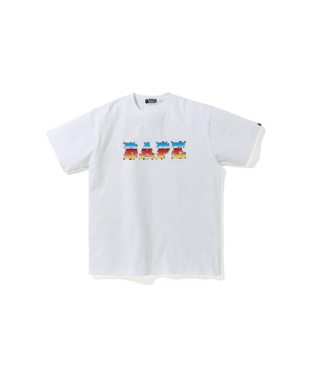 A BATHING APE Белая хлопковая футболка, фото 7