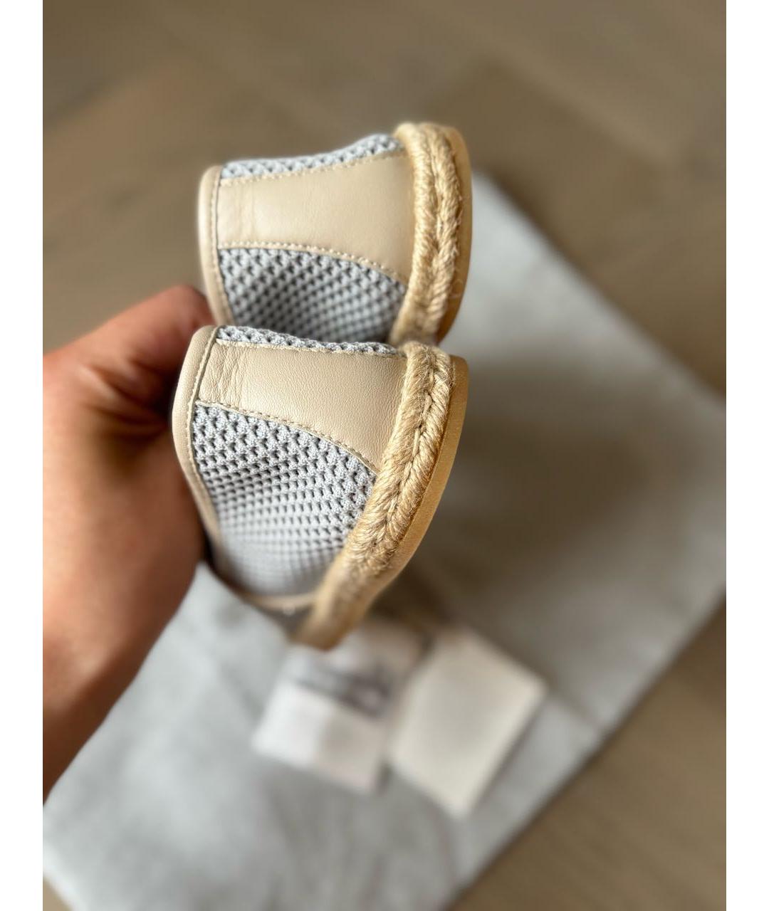 BRUNELLO CUCINELLI Серые текстильные лоферы и мокасины, фото 4