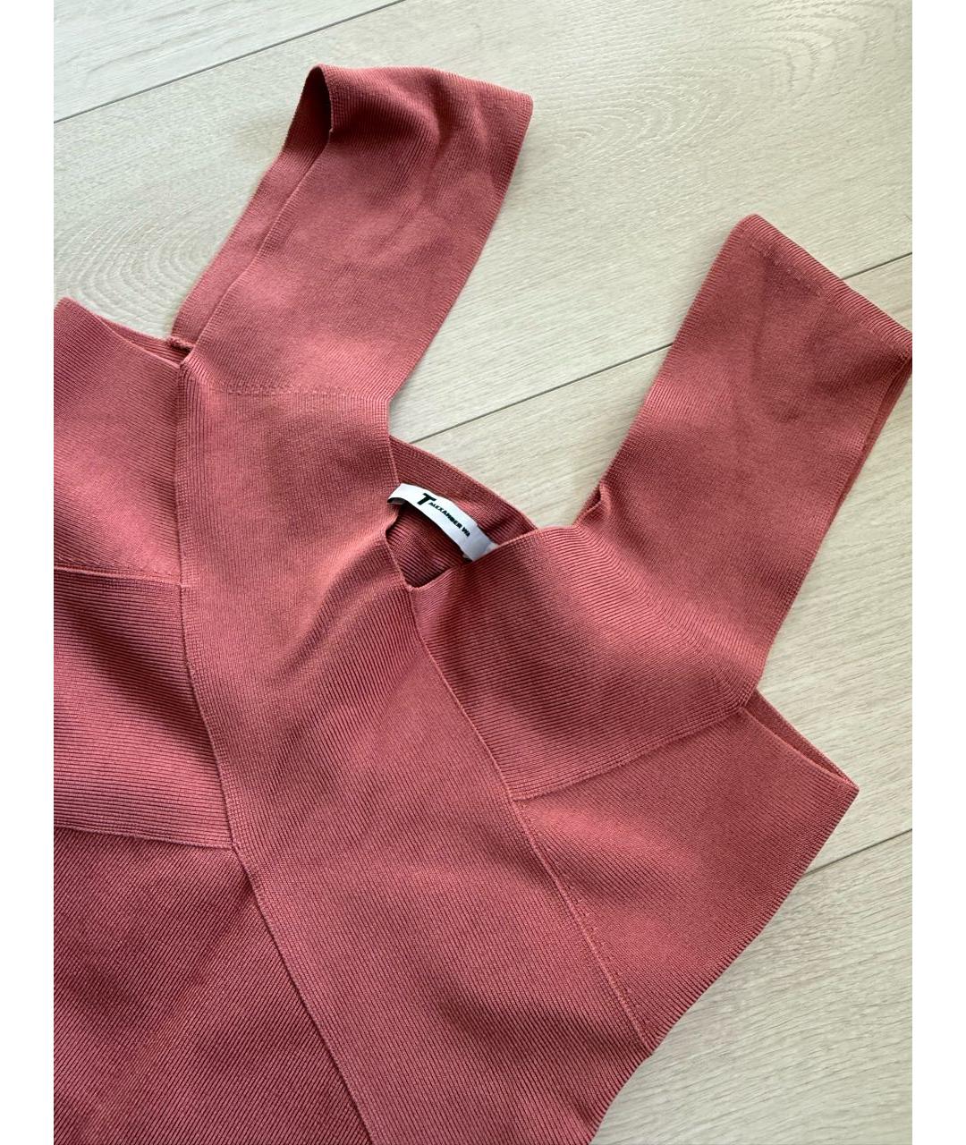 T BY ALEXANDER WANG Розовое вискозное коктейльное платье, фото 2