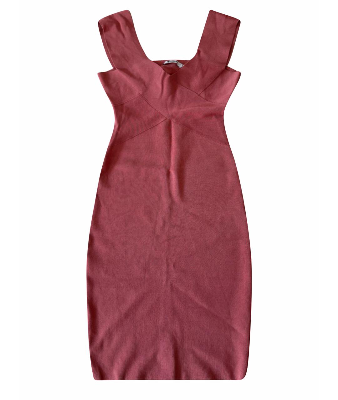 T BY ALEXANDER WANG Розовое вискозное коктейльное платье, фото 1