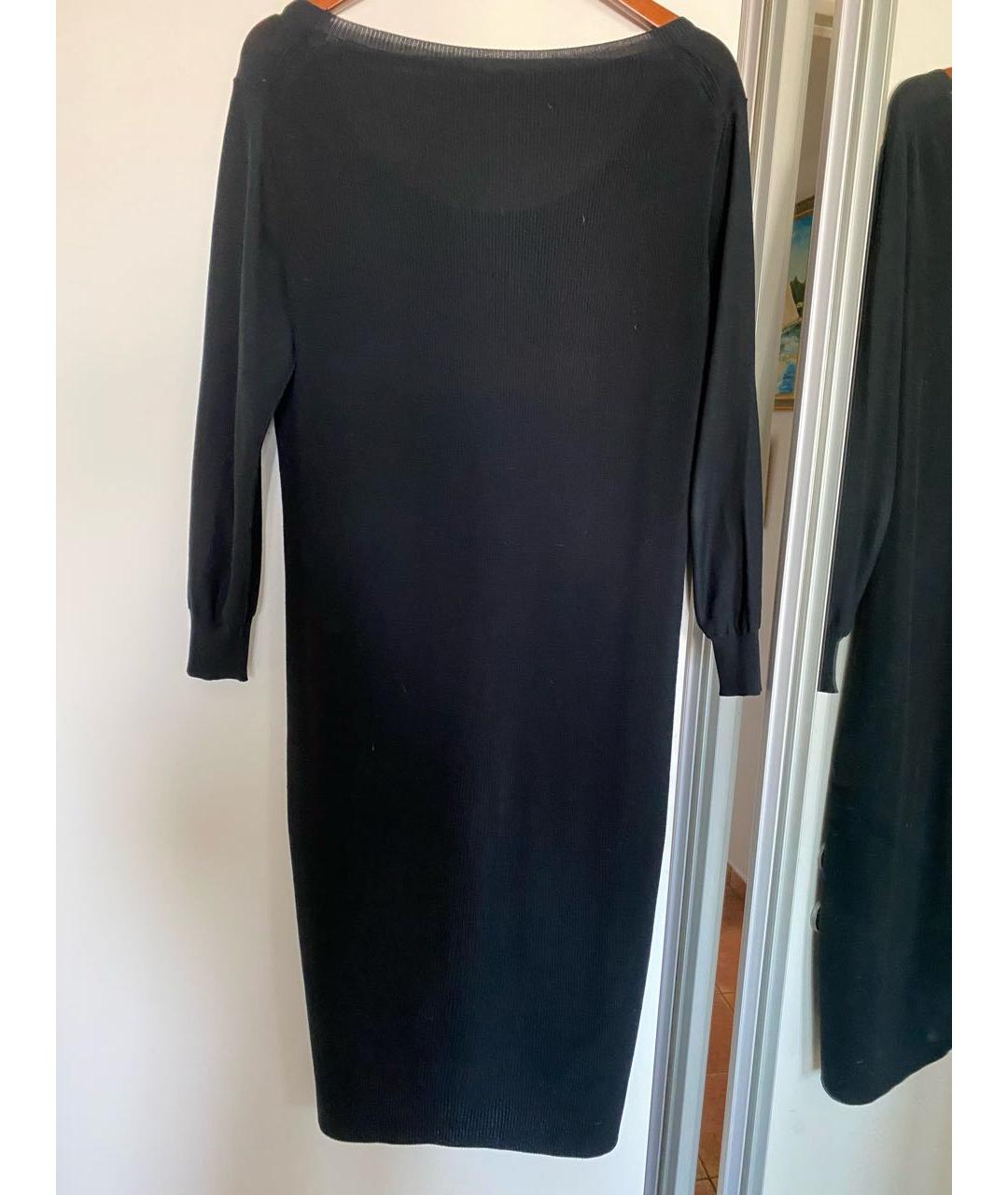 SONIA RYKIEL Черное хлопковое повседневное платье, фото 2